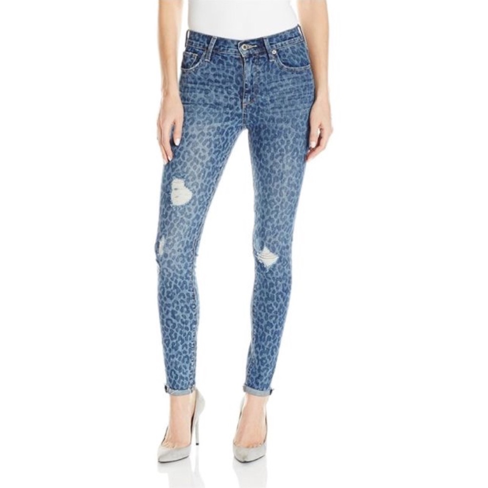 Lucky Brand Animal Print Skinny Jeans - 4x29